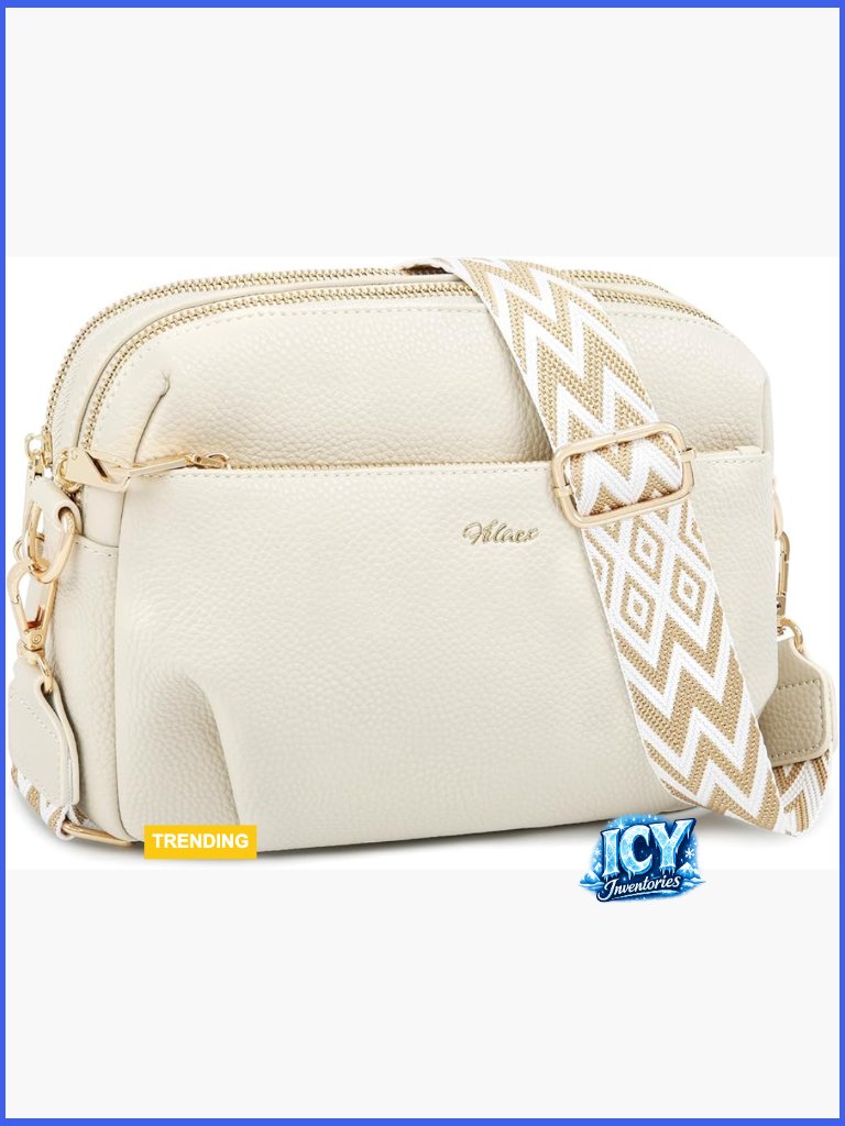 Vegan Leather Anti Theft Crossbody Bag Rfid Blocking Multi Pockets Adjustable